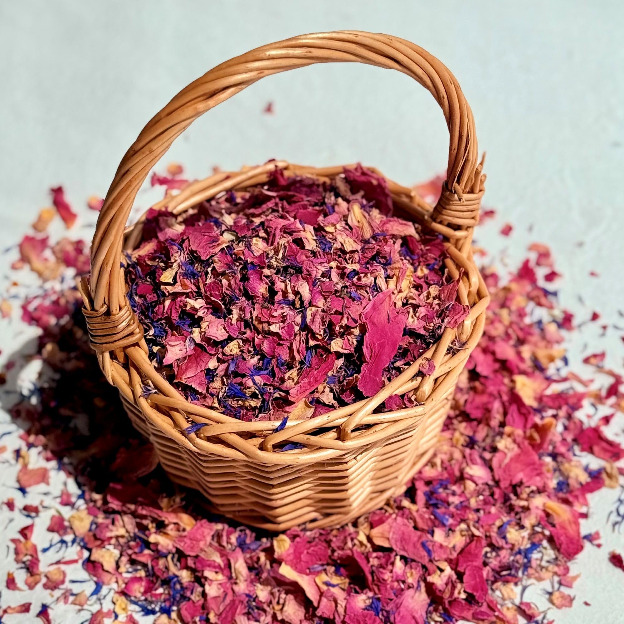 Natural Petal Confetti - 5 Litres - Dried Pink Peony, Pink Rose and Blue Cornflower - Biodegradable (512) โ image 1