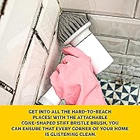 Vista 3 de SYNOSHI Cabezales de cepillo cónico (2 unidades) para depurador giratorio eléctrico Las esquinas y lugares difíciles de alcanzar