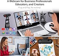 Vista 8 de j5create Cámara web y cámara de documentos de modo dual 1080P con enfoque automático y manual, cubierta magnética de privacidad para PC