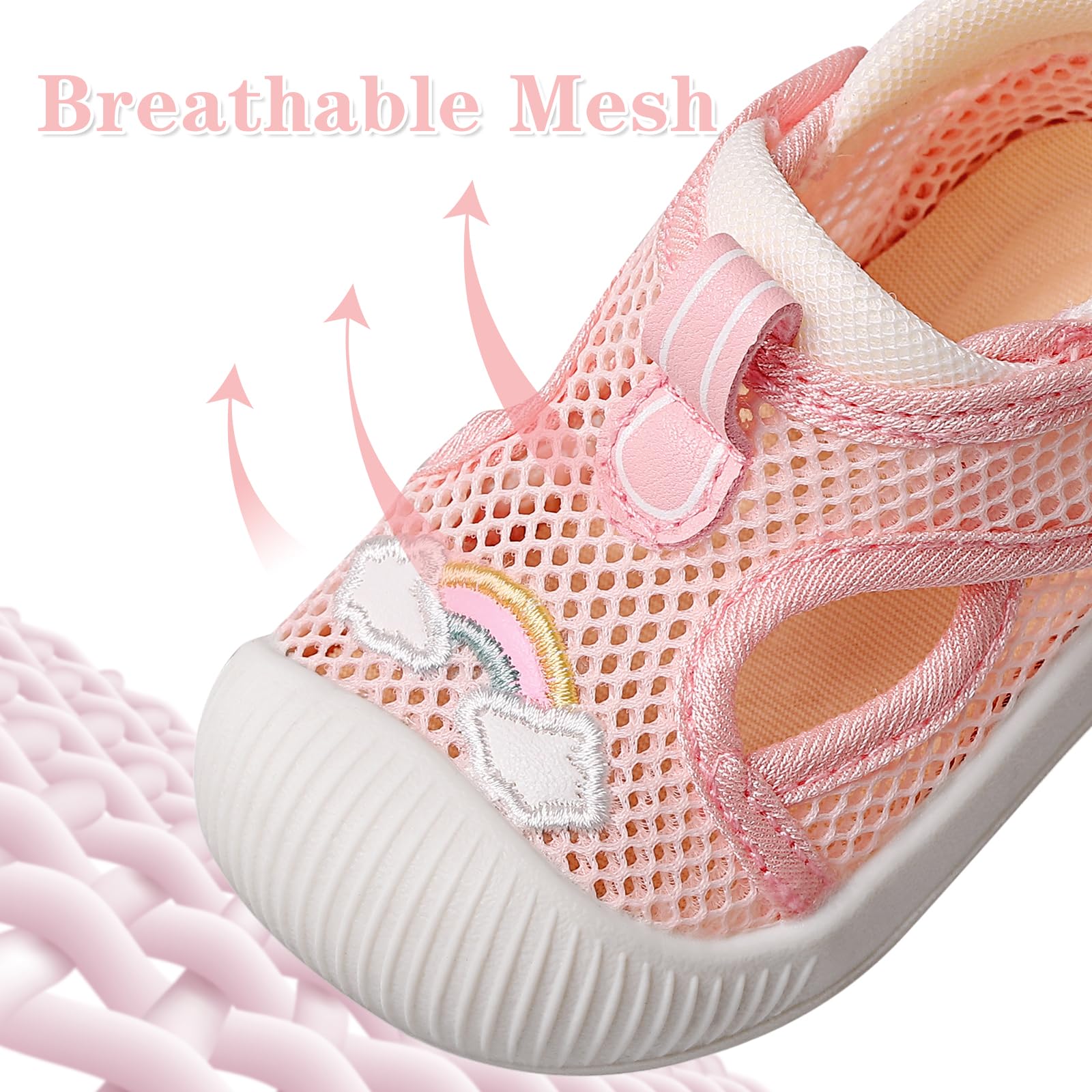 MASOCIO Chaussure Bébé Garçon Fille Ete Sandales Premiers Pas Semelle Caoutchouc Souple Antidérapant - 4