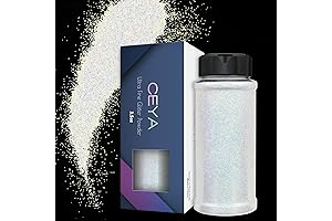 Ceya Super Fine White Glitter Powder for Amazing Crafts
