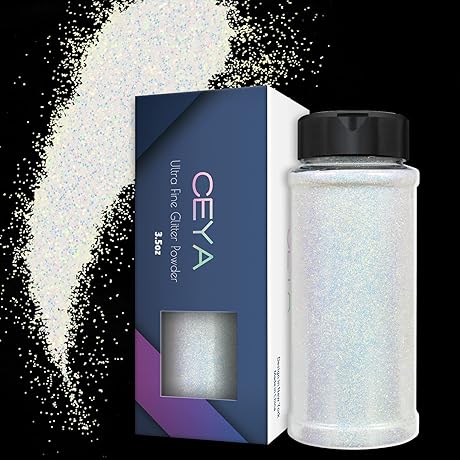 Ceya Super Fine White Glitter Powder for Amazing Crafts
