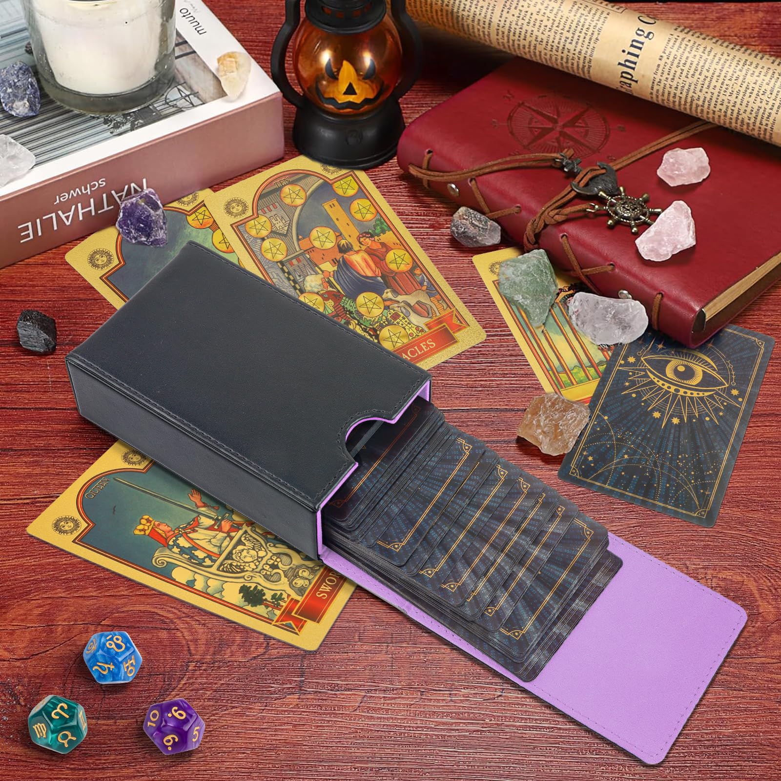 Tarot Card Case, Leather Holder, Minimalist Tarot Pouch
