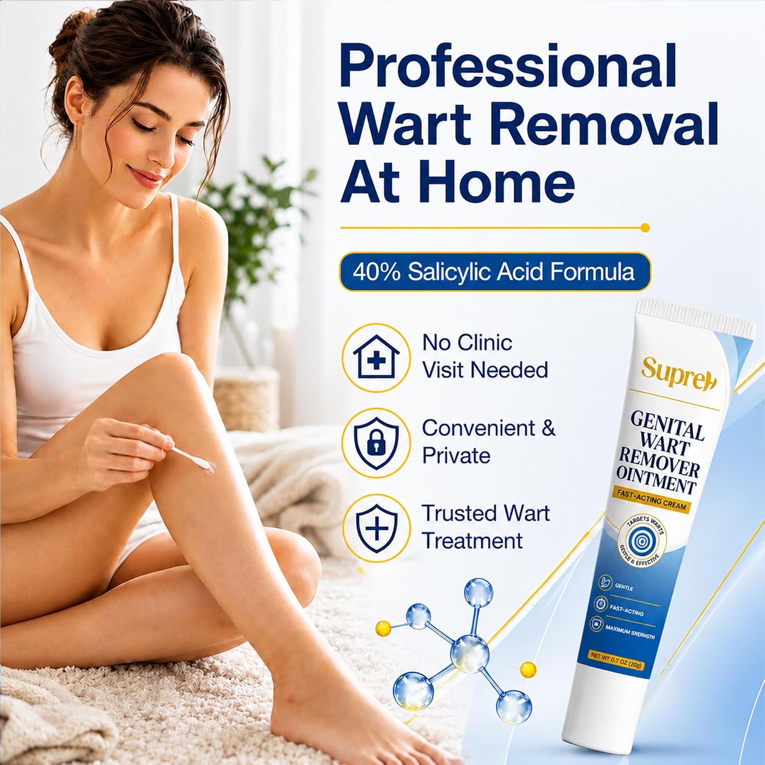 SupreH Fast-Acting Genital Wart Remover for Men and Women