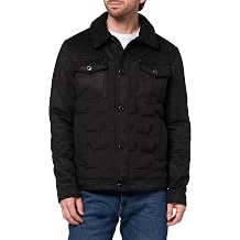 KARL LAGERFELD Men's Outerwear Faux Suede Trucker Jacket