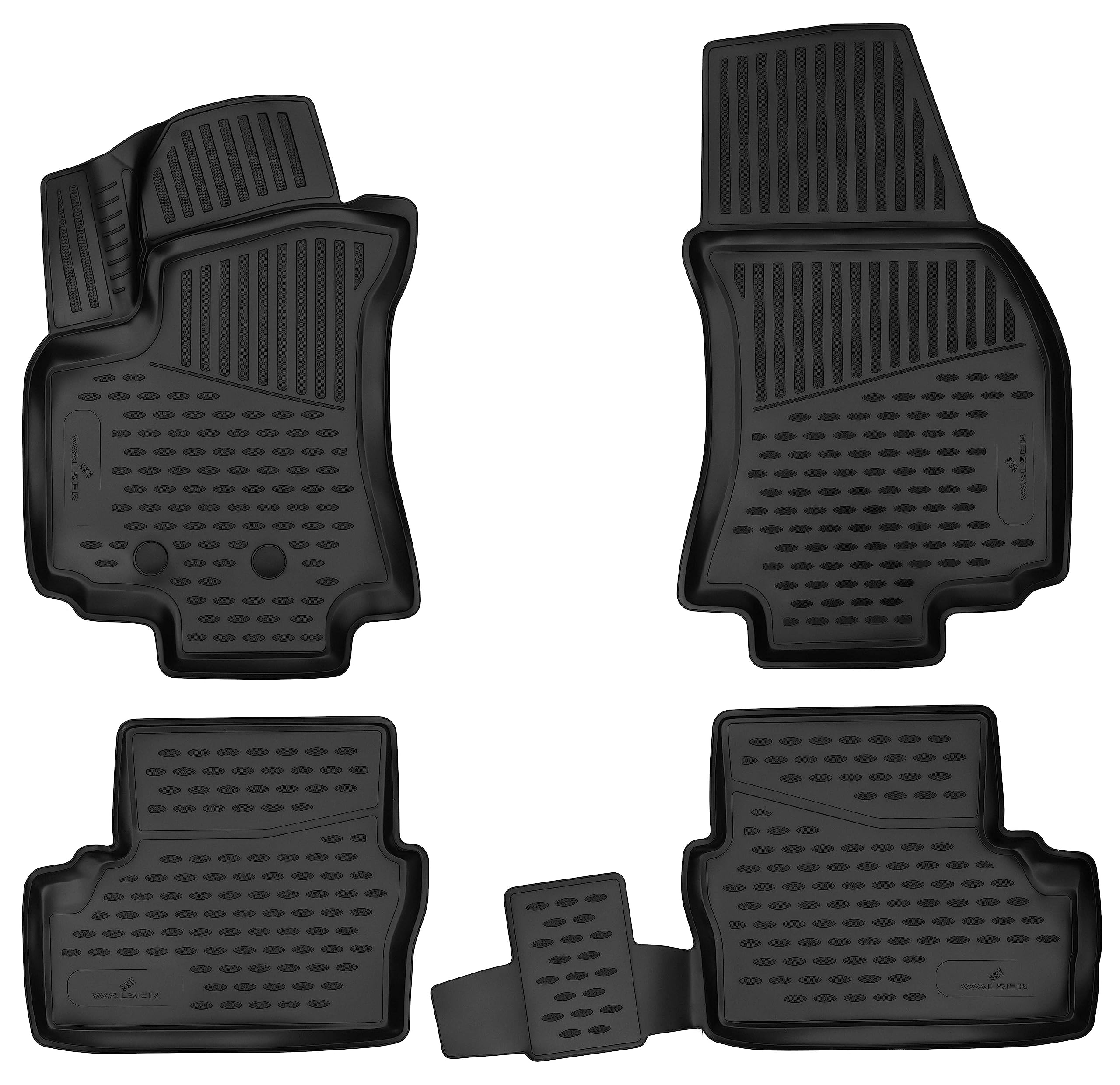 WALSER Tappetini in gomma per auto XTR su misura compatibile con Opel Zafira A (T98) 04/1999-Facelift 2003, tappeti auto antiscivolo