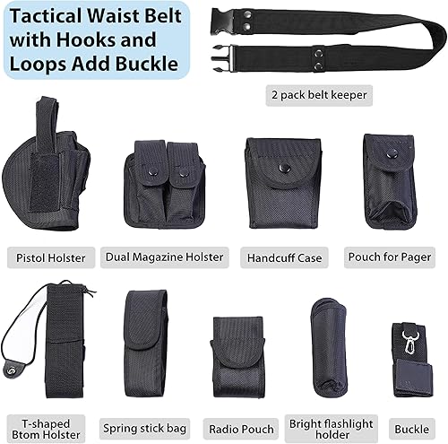 Miniatura 6 de Cinturón de servicio táctico, cinturón táctico para guardia de seguridad, cinturón de seguridad militar de nailon ajustable