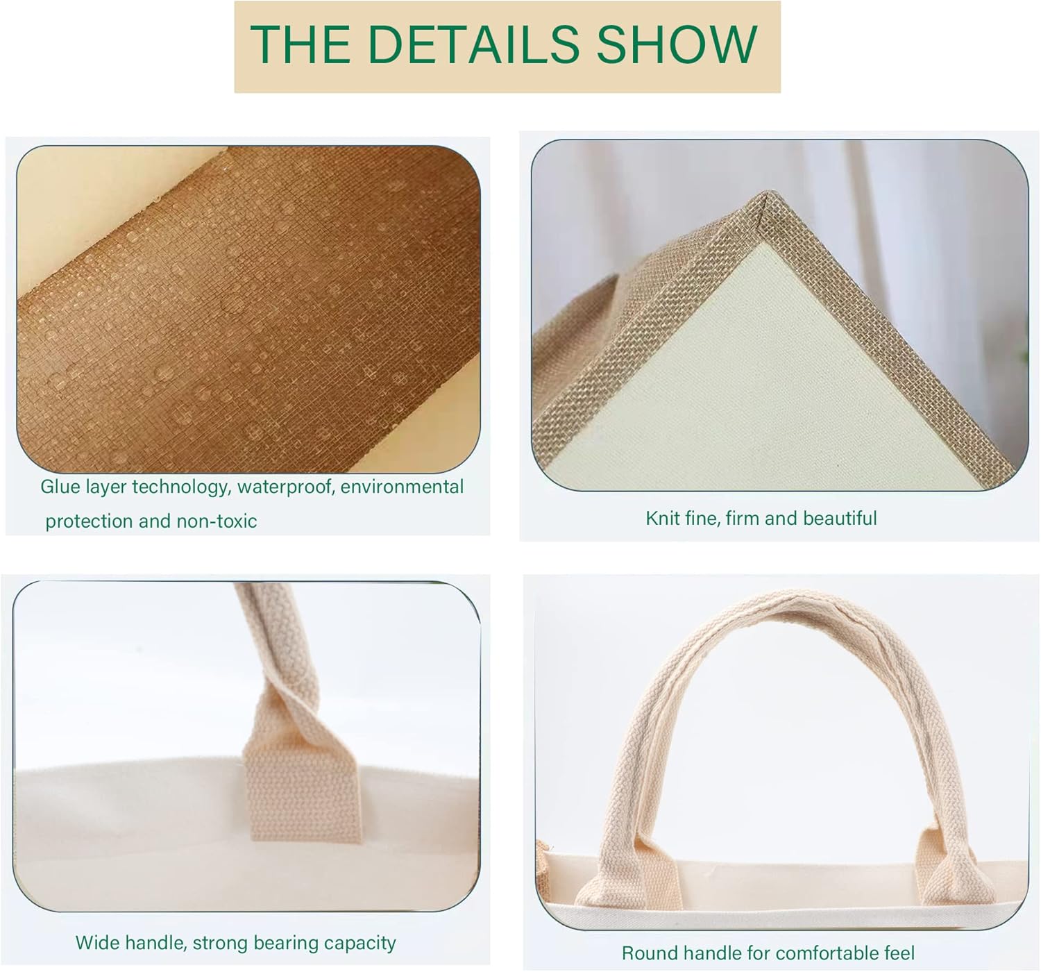 Jute Beach Tote Bags,MEIANJUN Bridesmaid Tote Bags retro tote Bag, country chic Arts and Crafts 14.5*10.7*6.5[pcs12]Jute Bags with Handle Resuabale Grocery Bag for Travel,DIY,Shopping,Beach,Wedding - Image 4