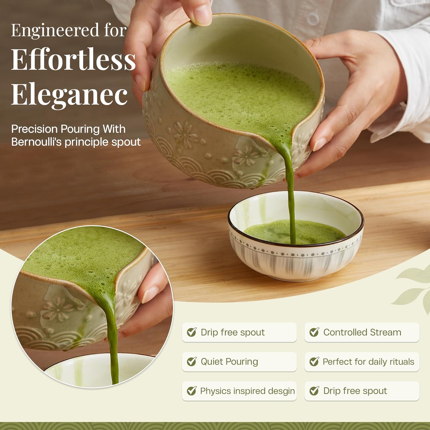 Matcha Whisk Set 9pcs – Matcha Tea Set with Ceramic Matcha Bowl, Bamboo Whisk (Chasen), Scoop, Sifter | Matcha Kit for Japanese Tea Ceremony & Beginners(Mottled) - Image 4