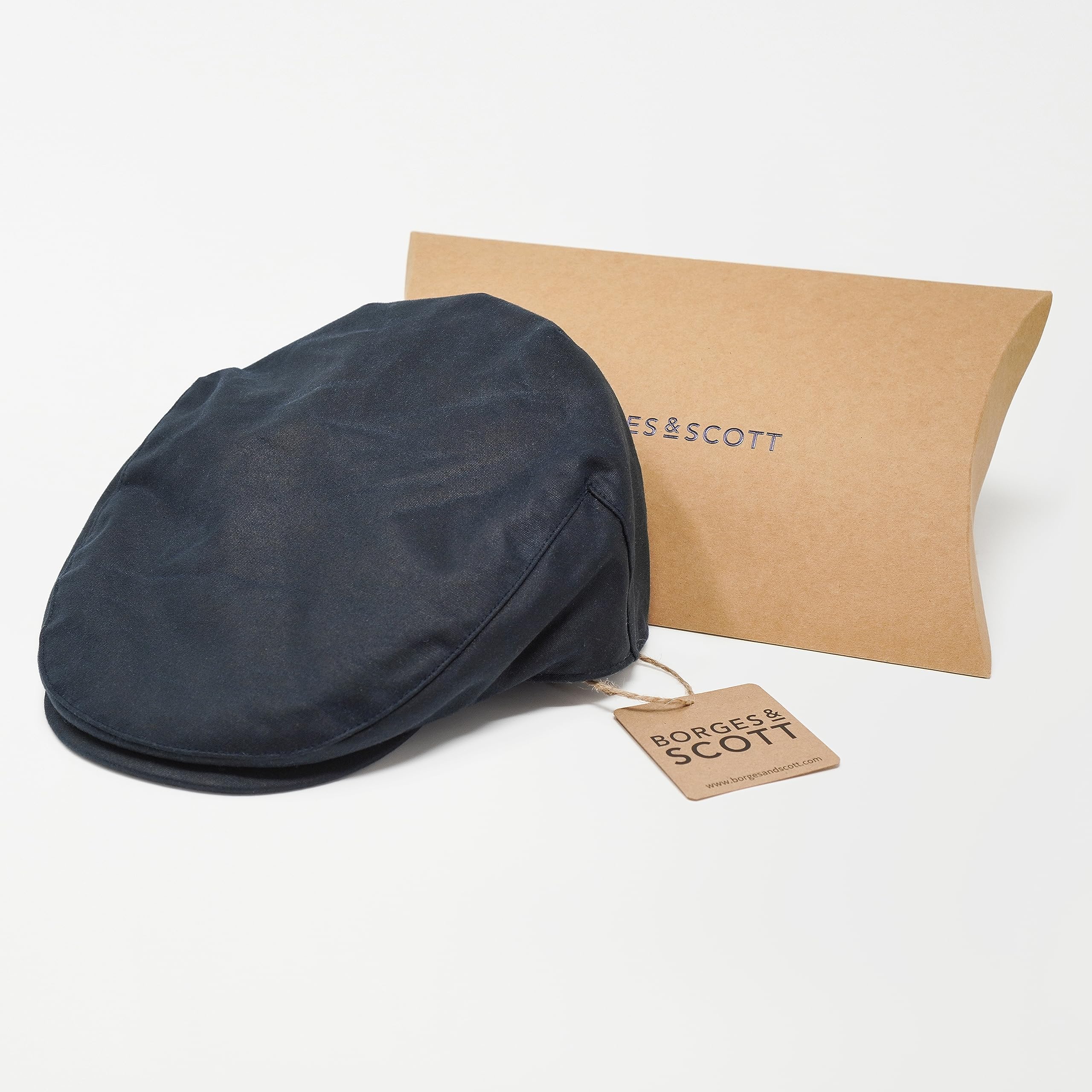 Borges & Scott The Drake - Gorra Plana de Cera Tradicional Impermeable