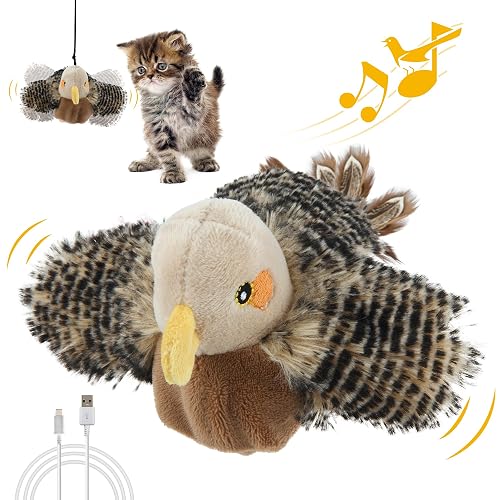 Gigwi Juguetes interactivos para gatos de interior, juguete recargable activado por movimiento