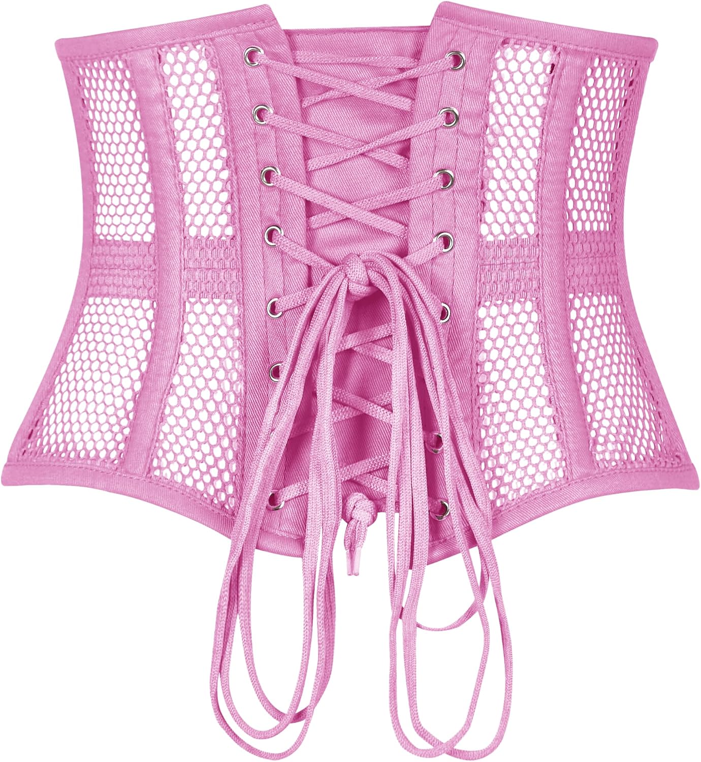 Heavy Duty Underbust Steel Boned Waist Trainer Cincnher Womens Waspie Mesh Corset image 3