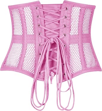 Heavy Duty Underbust Steel Boned Waist Trainer Cincnher Womens Waspie Mesh Corset