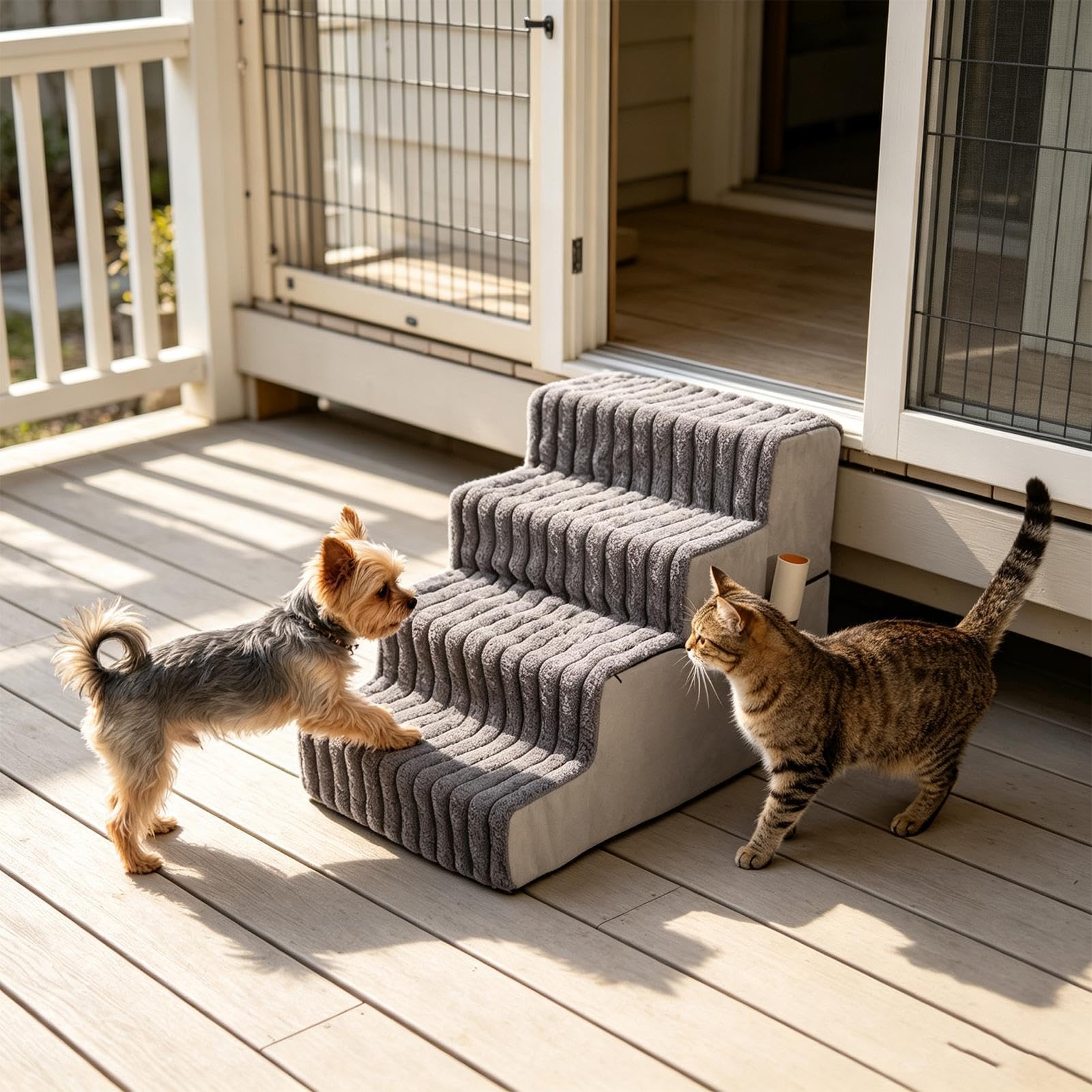 Escalón Canino Escalera De Mascotas Antideslizante Ligera Desmontable | Escalones Antideslizantes para Perros Para Cachorros Gatos Sofás Sillones Apartamentos Balcones