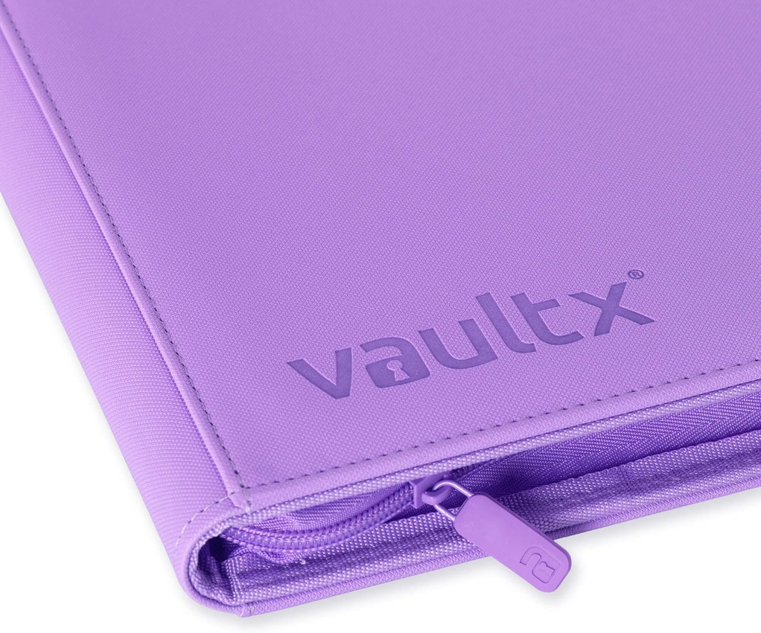 Vault X 9 Pocket Trading Card Zip Binder, 360 Cards, Premium Exo-Tec Album Material, 20 Side-Loading Pages, Folder for Collectible Games, Sports, TCG (Purple)
