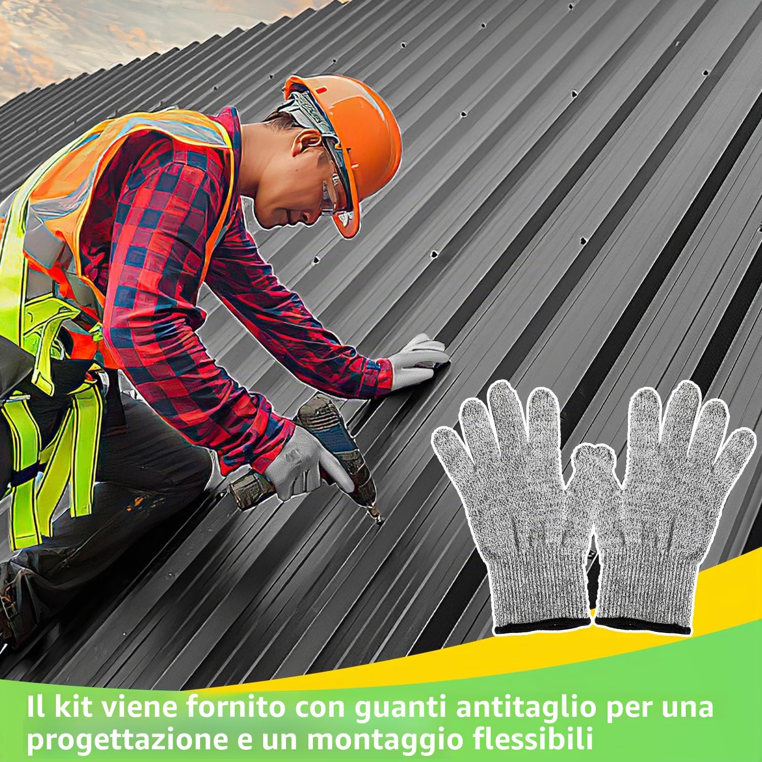 Set di 12 Lamiere Antracite per Copertura del Tetto – Lamiere in Acciaio Zincato a Lunga Durata con Protezione Antiruggine, per Tettoie, Capannoni e altro, 7 m²