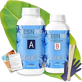 Epoxy Resin, 1.76 L Crystal Clear Epoxy Resin And Hardener Kit For Craft, Artwork, Jewellery Making, Table, Art Creations - Easy Ratio Resins - Heat Resistant (1.6 Kg)