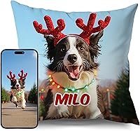 Vista 1 de Printualist Almohada de fotos personalizada: almohada personalizada con imagen y texto, tela de poliéster premium, cremallera oculta