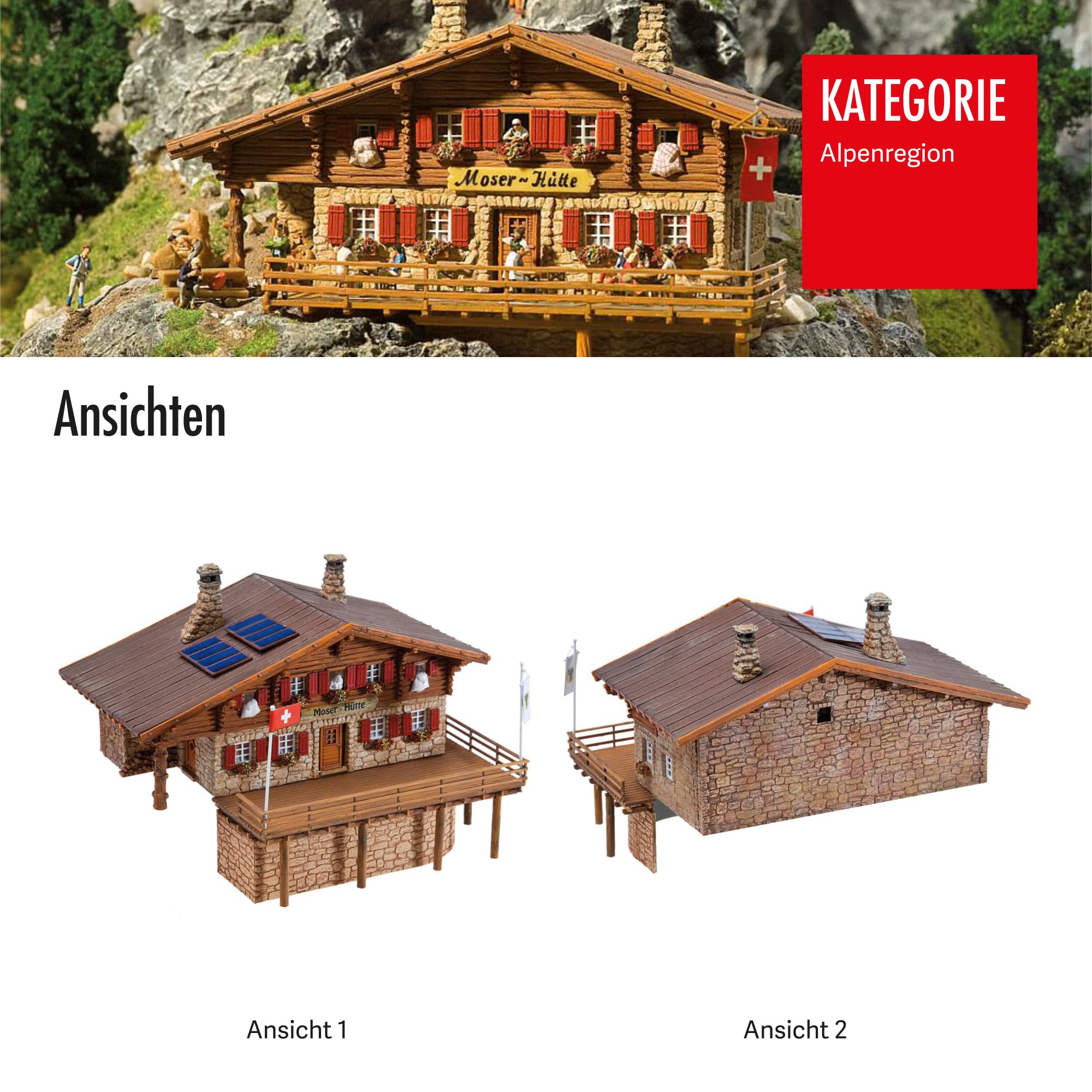 FALLER 130329 H0 Hochgebirgshütte Moser-Hütte | Modellbau Kreuzlingen