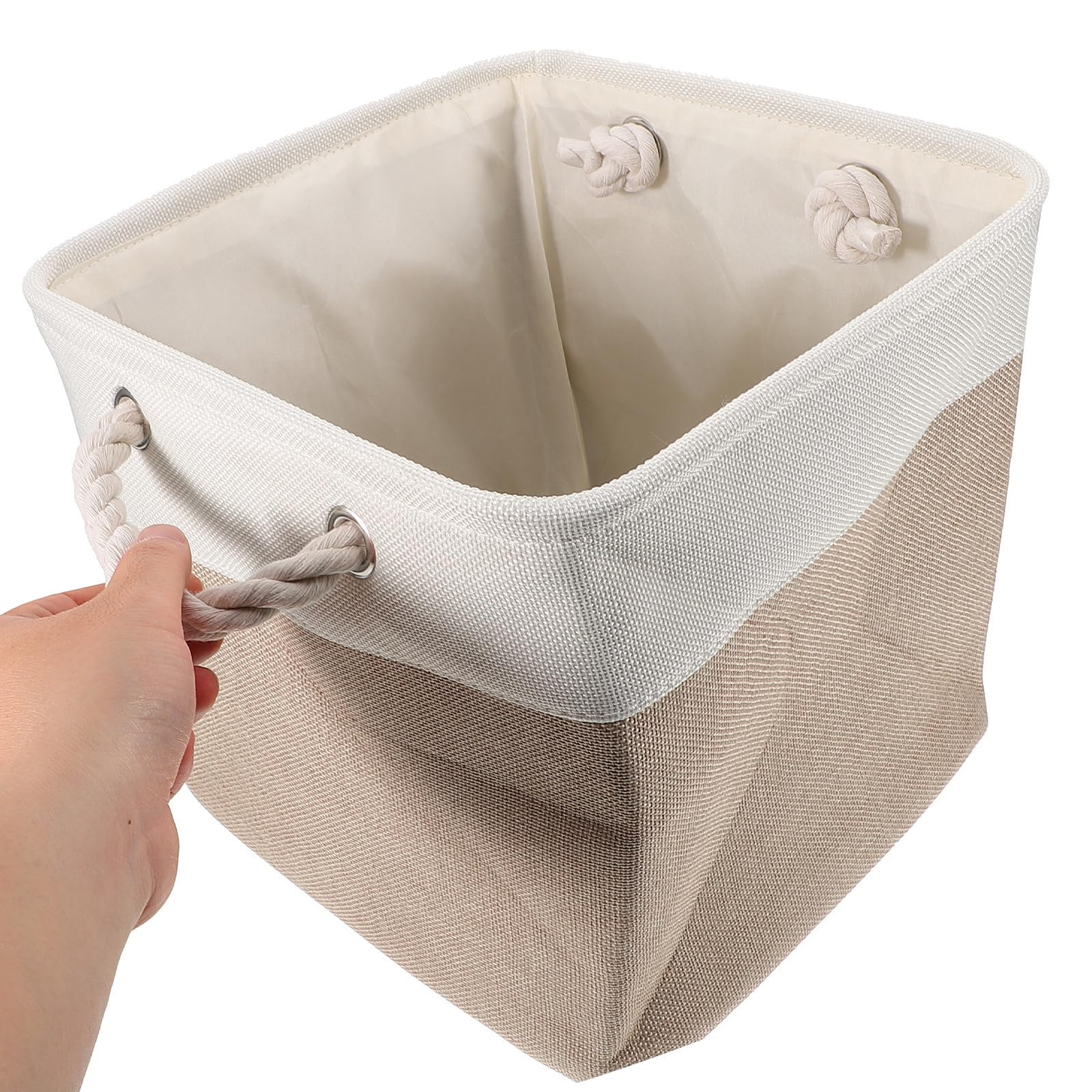 Toyvian 3 Piezas Cesta de Tela Cuadrada para Armario, Plegable