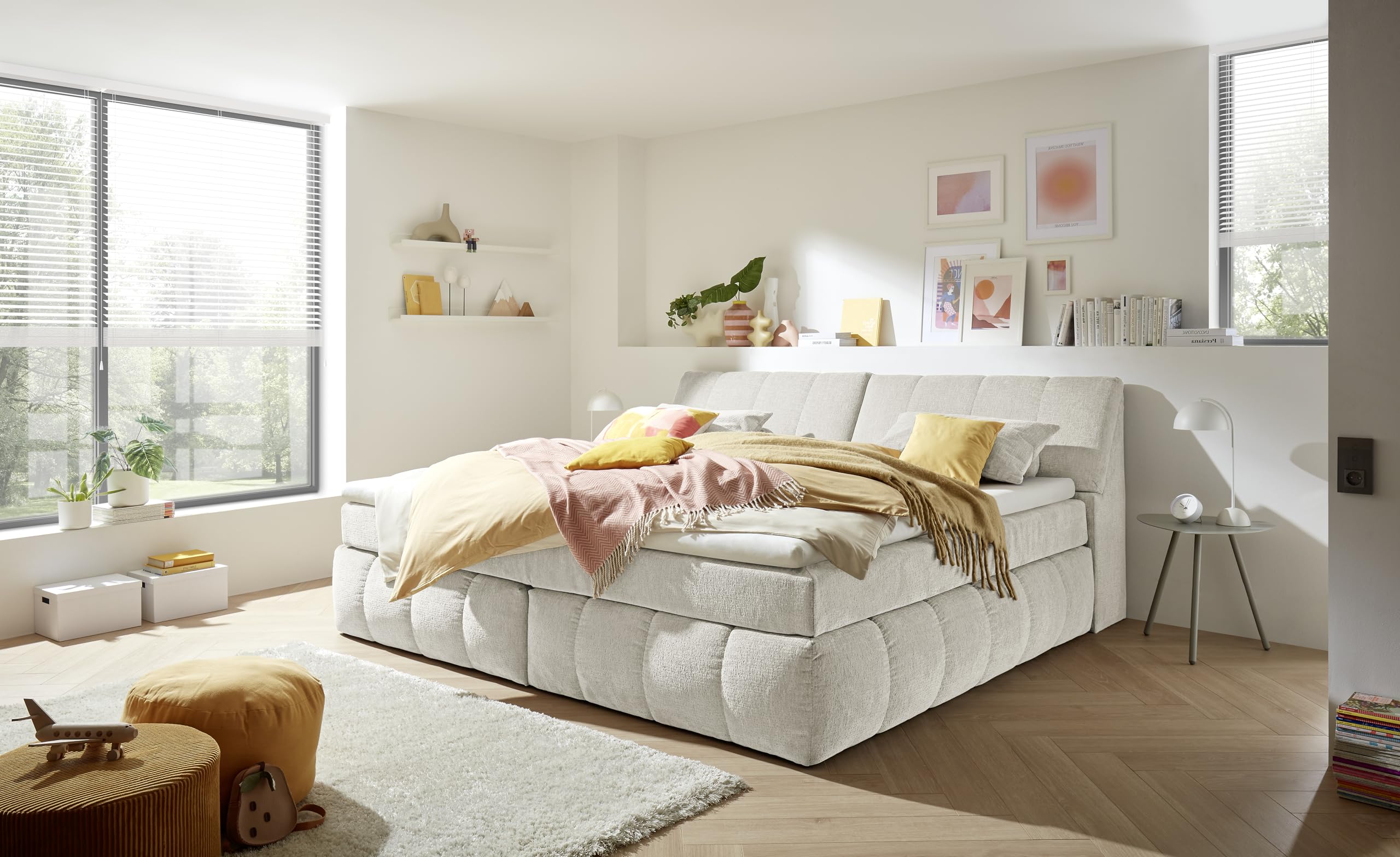 ED EXCITING DESIGN Boxspringbett Elkford Familienbett 240x200cm