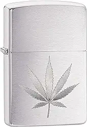 Isqueiro Zippo 29587 Classic Marijuana Leaf Escovado