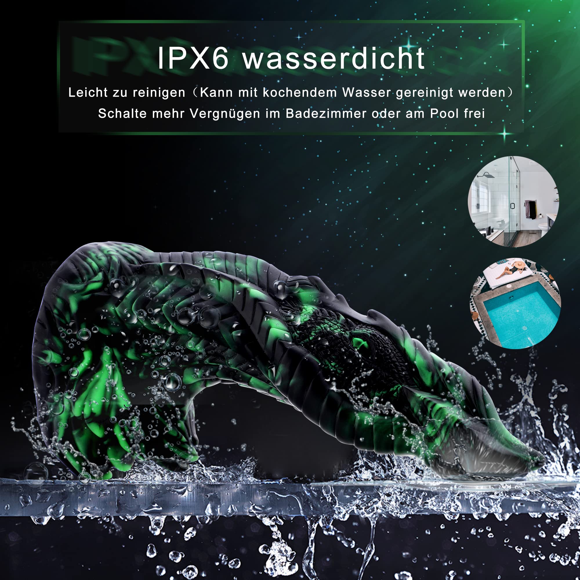 Wildolo APP Controlled Silicone Vibrator, Premium Fantasy Vibration Dildos, Double End Anal Dildo, Huge Dildo for Couple Play: Wildolo APP Controlled Silicone Vibrator, Premium Fantasy Vibration Dildos, Glow in The Dark Sex Toy for Men Women