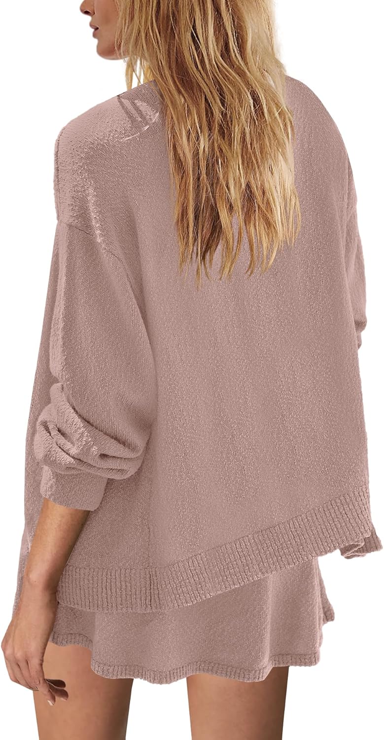 Panadila Womens Sweater Skirt Set 2 Piece Outfits Sweater Skort Set Lounge Cardigan and Knit Skirt Matching Outfits - Image 4