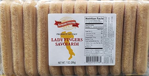Supremo Italiano producto de Italia Savoiardi Ladyfingers Lady Fingers paquetes de 7 onzas paquete de 2