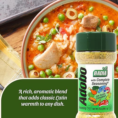 Miniatura 4 de Badia Adobo con condimento completo, 9 onzas, especias latinas multiusos para cocinar todos los días