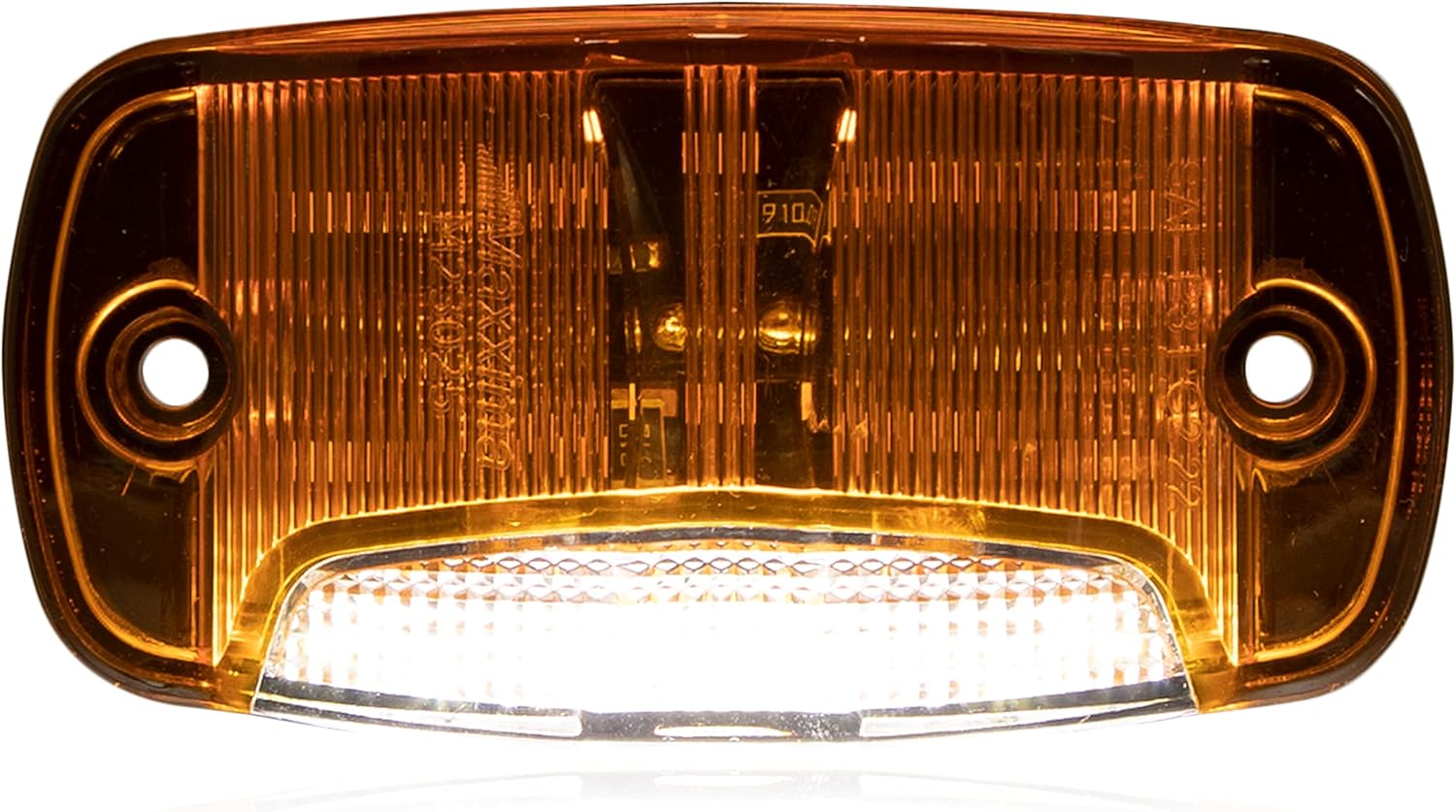 Maxxima Rectangular Amber Clearance Marker P2PC With White Ground Light