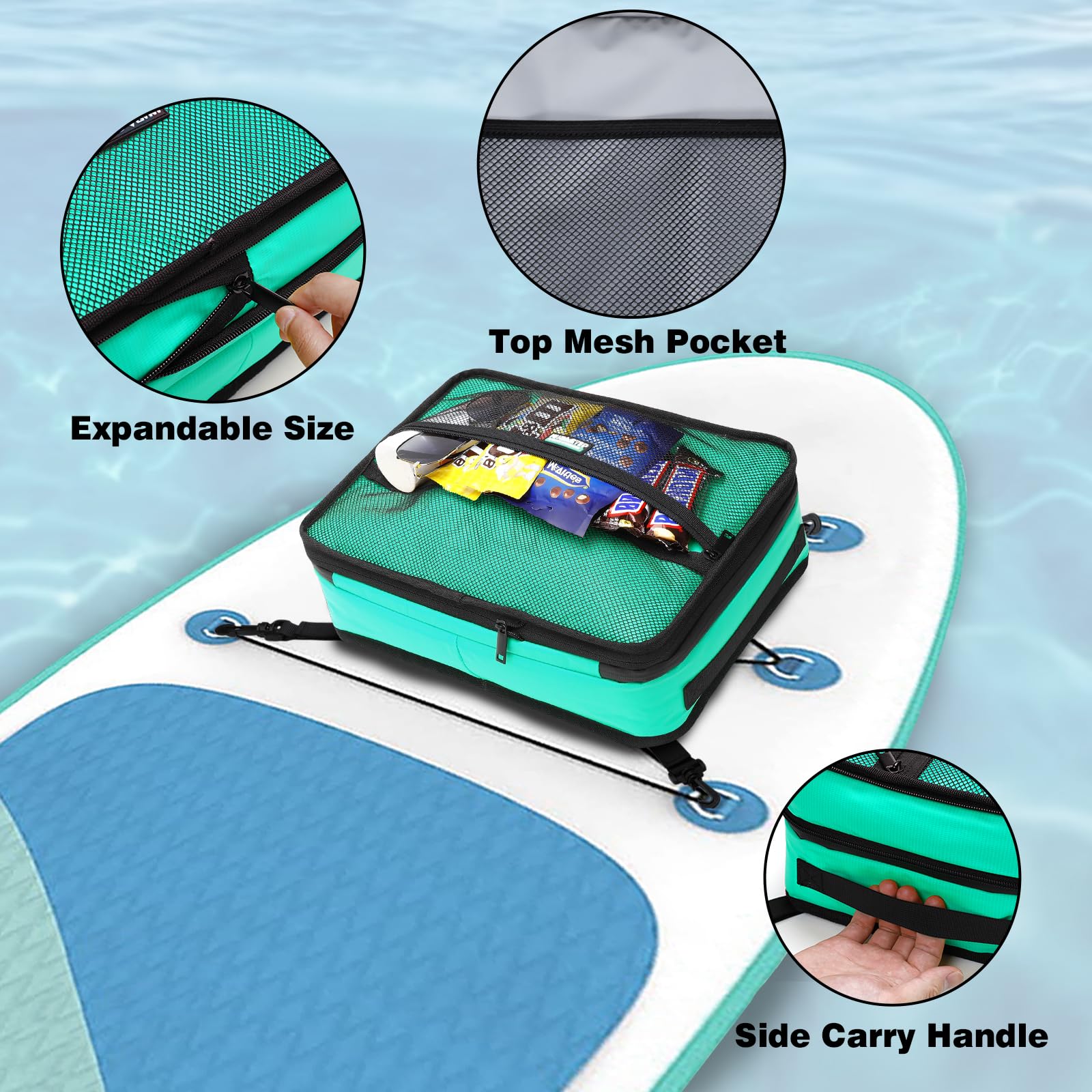 Bolsa térmica para Tabla de Remo, Impermeable, aislada, a Prueba de Fugas, 10 latas, Bolsa de Accesorios para Tabla de Remo y Kayak