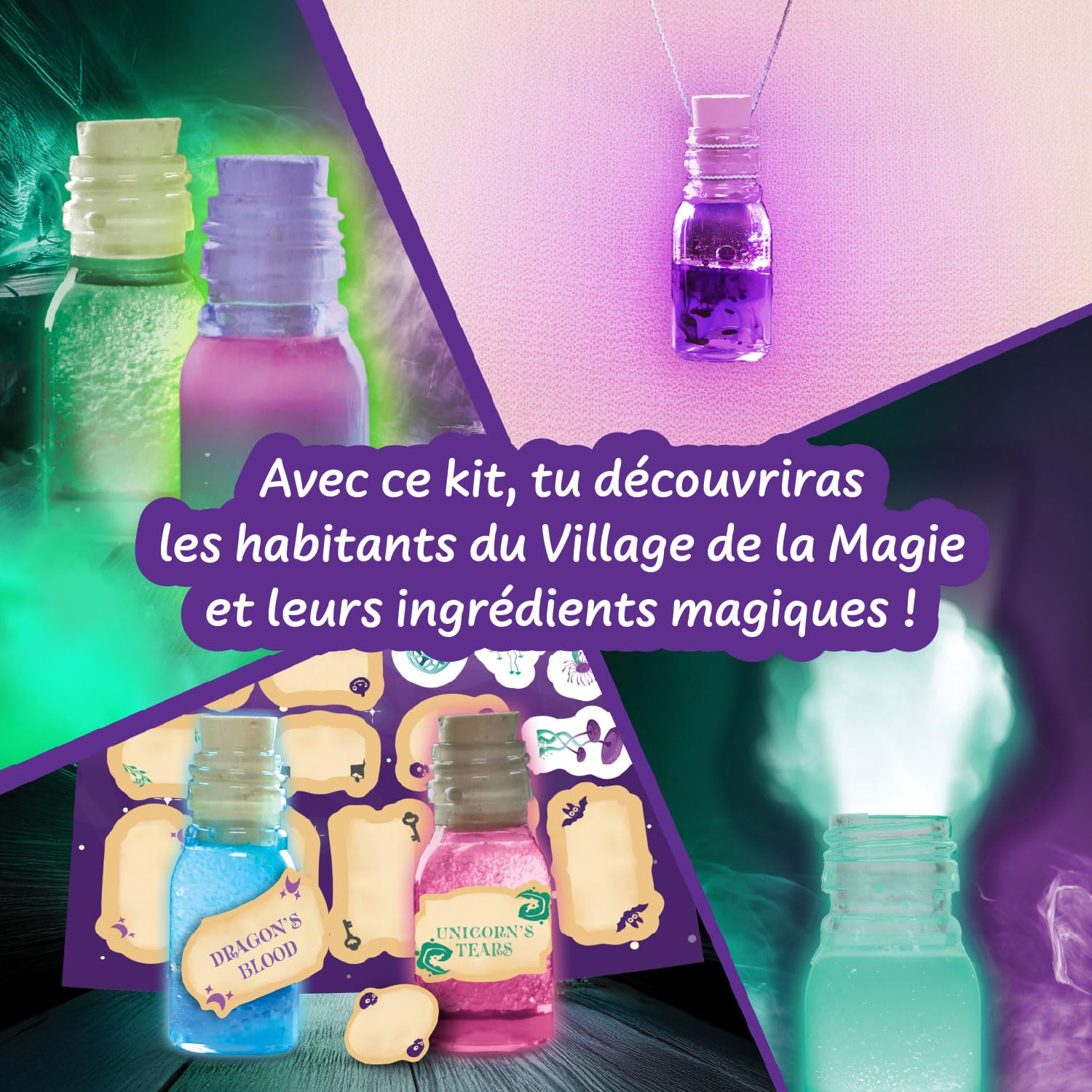 Science4you Mini Potions Magiques – Kit Scientifique pour Enfants 8-12 Ans, Potions Qui Brillent dans le Noir