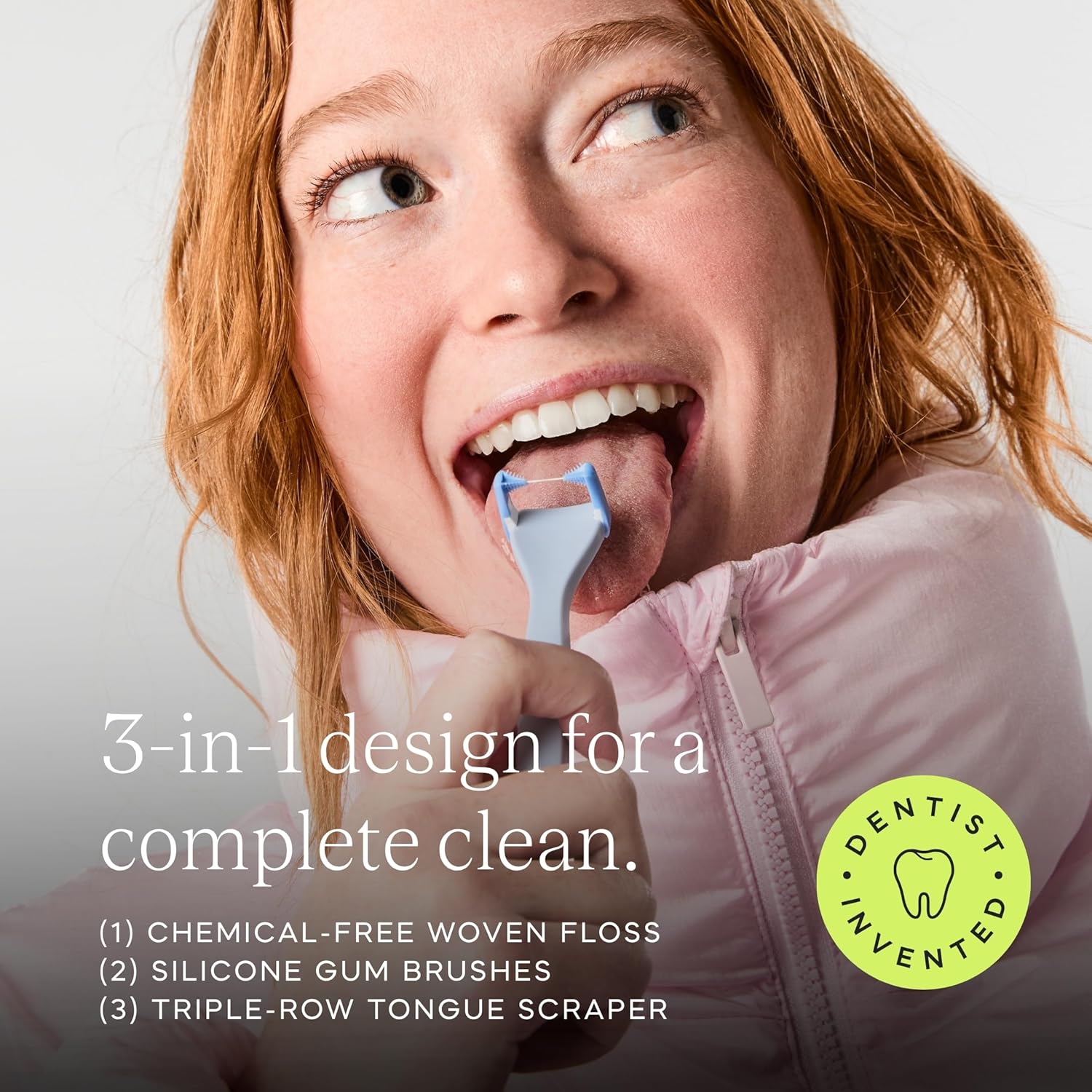 Slate Flosser Refills - Reusable Woven Floss, PFAS-Free, Non-Toxic Dental Floss | Fits Slate Electric Flosser w/Tongue Scraper & Gum Sweeps | 24-Pk Mint Nano-Hydroxyapatite (nHa) Floss Heads