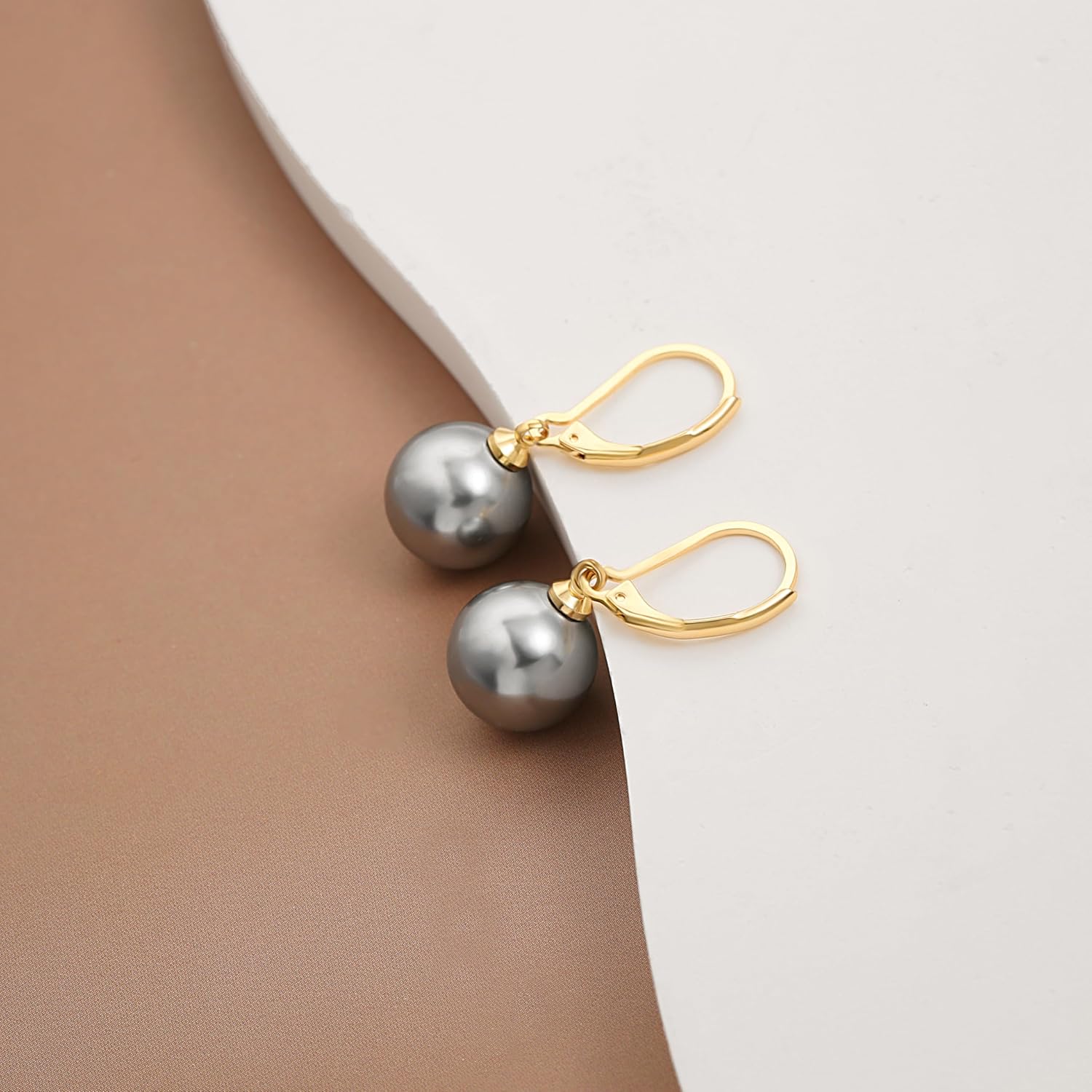 18K Gold Plated Ball Pendant Earrings Exquisite Charm Earrings for Women - Image 7