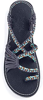 Plaka Women's Rubber Flat Summer Sandals