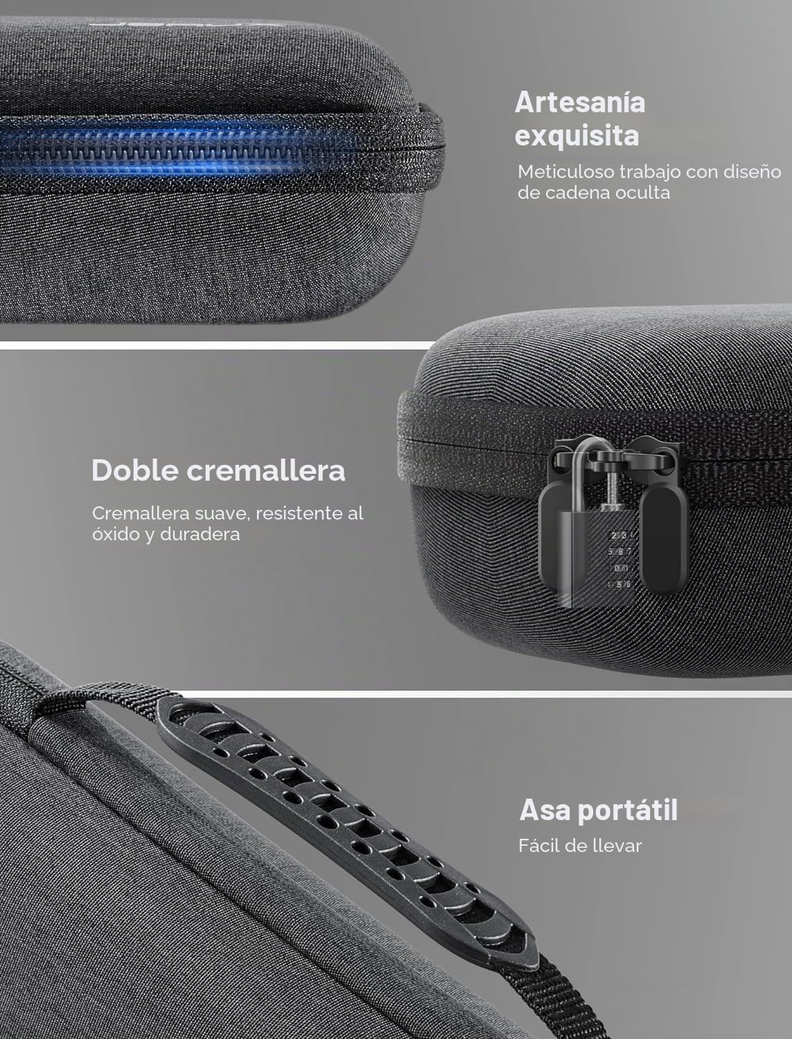 JSAUX Funda para Steam Deck/ROG Ally, Funda Rígida Protectora con Cargador Integrado y Estación de Acoplamiento, Bolsa de Viaje Portátil para Steam Deck OLED/ROG Ally X - BG0106X