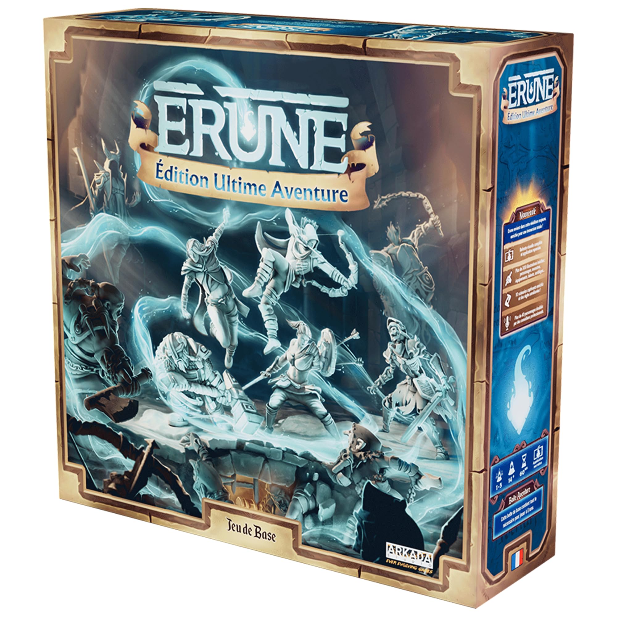 ERUNE Edition Aventure Ultime - Jeu de Société Coopératif/Compétitif avec Application - Dungeon Crawler Épique Médiéval Fantastique - Campagne Narrative Immersive - 14 Ans - 1-5 Joueurs - 120 Minutes