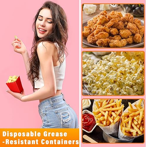 Miniatura 6 de Sherr 60 unidades de mini cajas de palomitas de maíz a granel surtidos coloridos cubos de palomitas de maíz contenedores para suministros de fiesta,