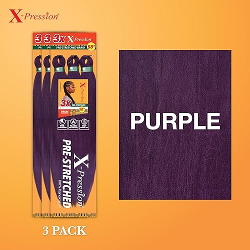 Vista 138 de Sensationnel X-Pression - Trenza sintética – Preestirada, 3 piezas de 58 pulgadas (350)