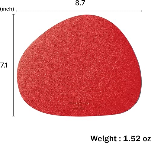 Miniatura 3 de Alfombrilla para mouse, antideslizante, lavable, impermeable, para computadora (rojo rubí woo)