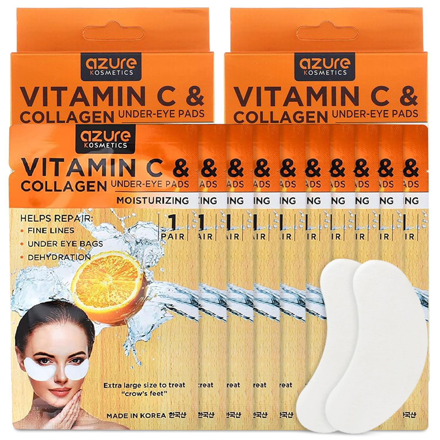 Amazon.com : AZURE Collagen & Vitamin C Hydrating Under Eye Pads