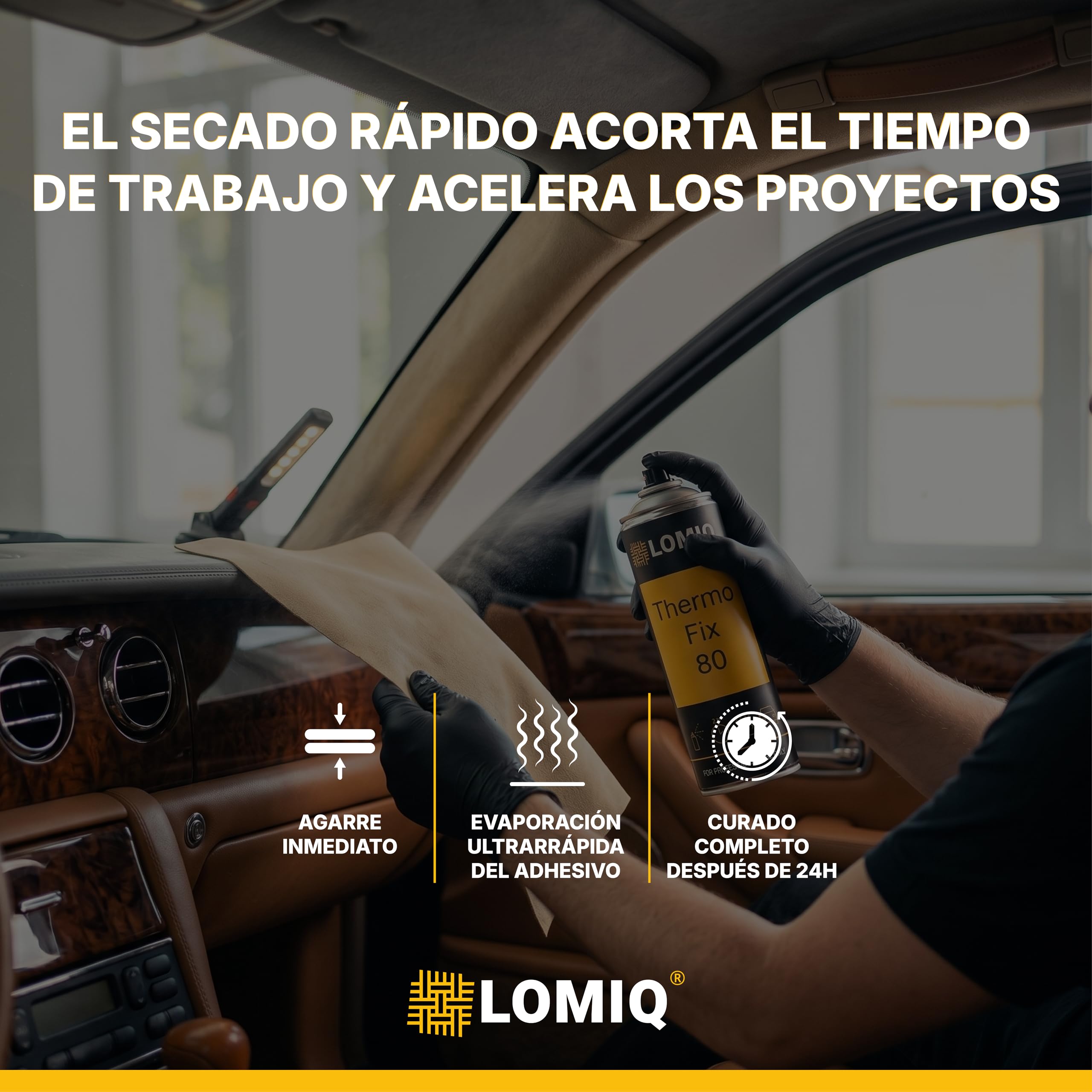 spray adhesivo THERMOFIX, 1stk, 500ml, adhesivo textil universal, fuerte adhesivo para telas de techos, telas de tapicería, fieltro, imitación de cuero, conexión flexible, rápida adhesión