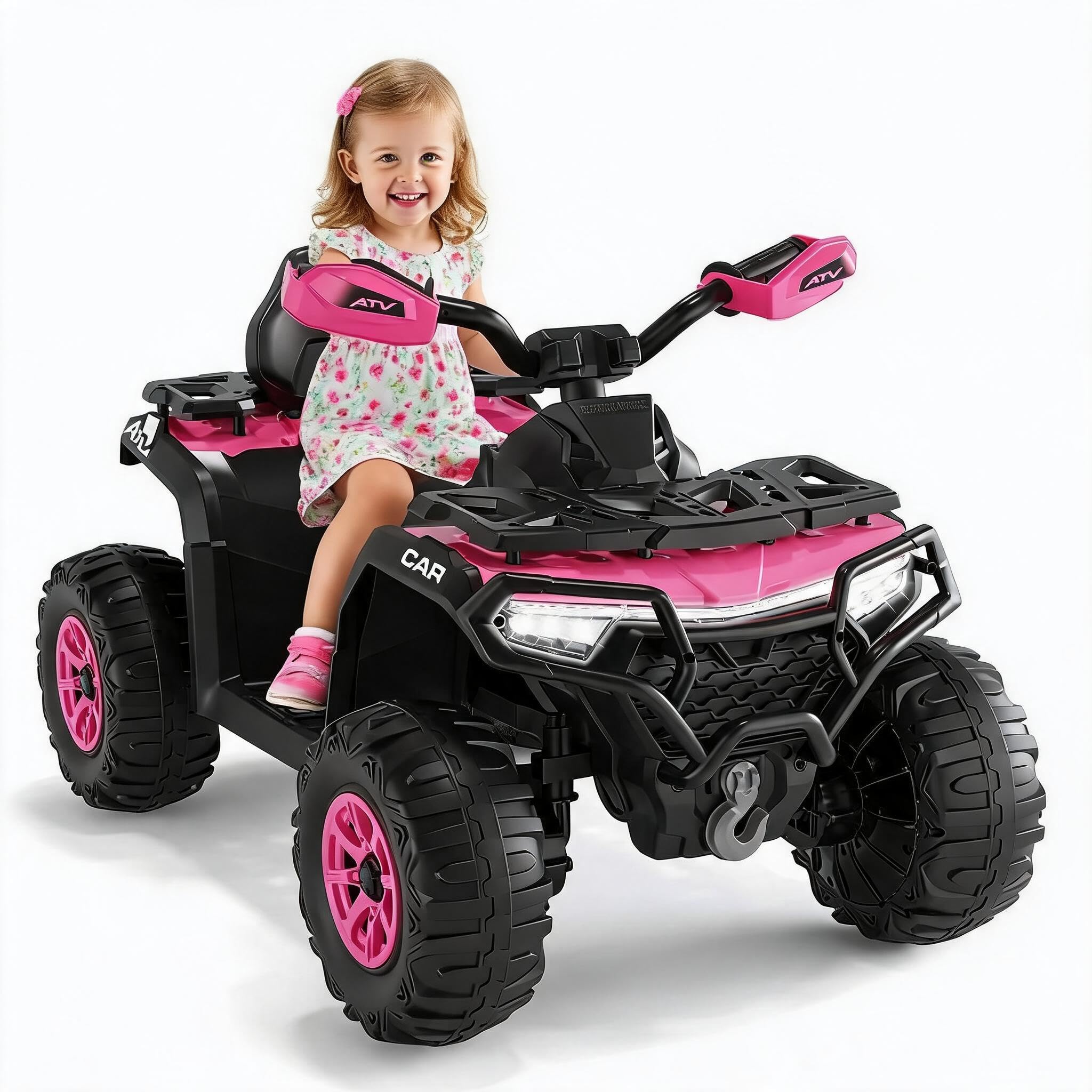 Quad Électrique Enfant 12V ATV Tout-Terrain avec Télécommande Parentale