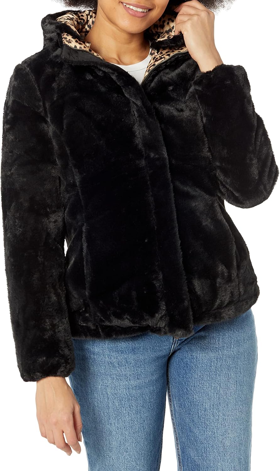 YMI Women's Junior Reversible Faux Fur Puffer Jacket Kuwait Ubuy