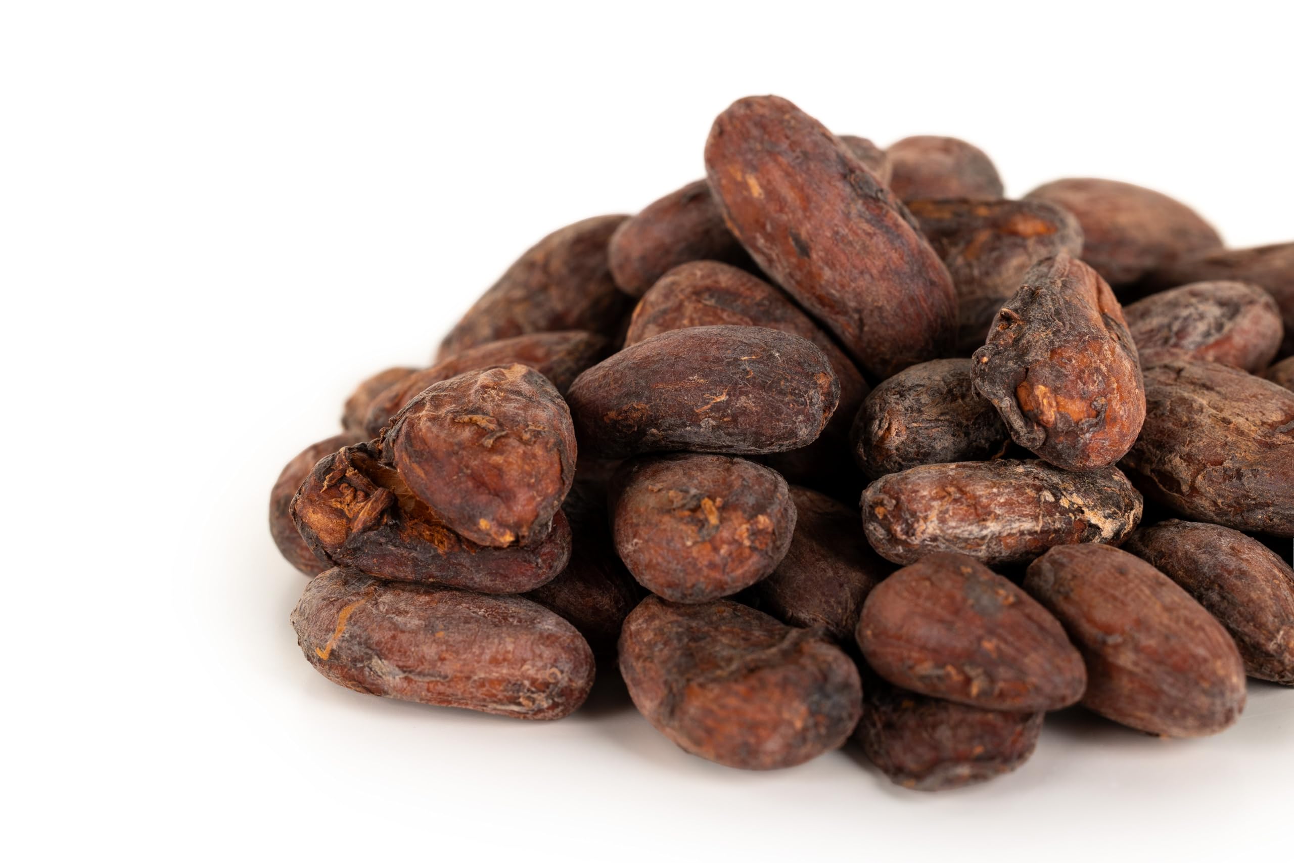 Fèves de cacao entières 500 g Fèves de cacao crues de qualité supérieure Origine naturelle Arôme riche Ingrédient polyvalent pour la pâtisserie, la fabrication de chocolat et les infusions
