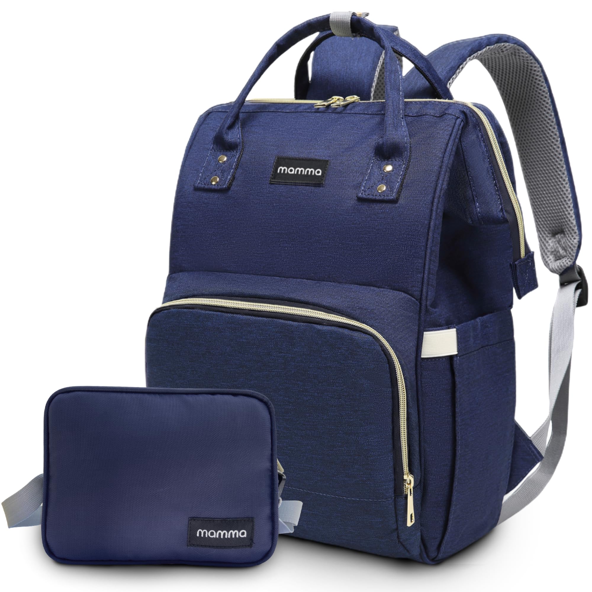 MAMMA Diaper Bag for Mothers for Travel | Baby Bag for Mother Travel, Diaper Bags for Mom and Hospital Bag for Delivery Women Includes Small Diaper Handbag for Day Outings with 9 Month Warranty