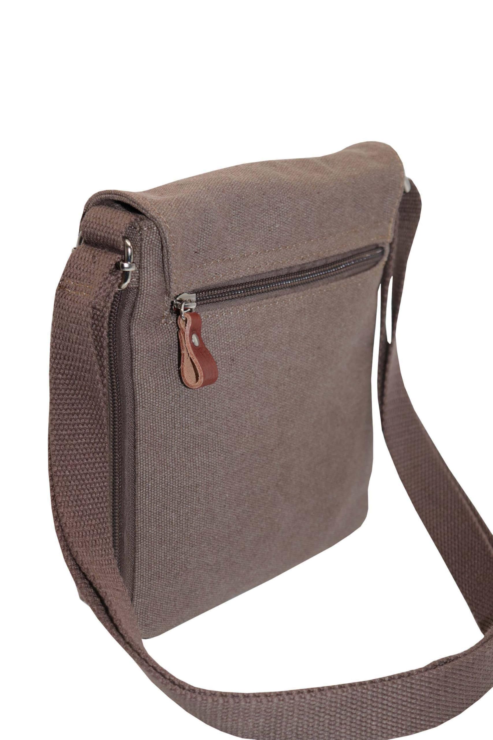 Petit sac bandoulière unisexe KATANA en toile garni cuir réf 6506 (6 coul.disp.)
