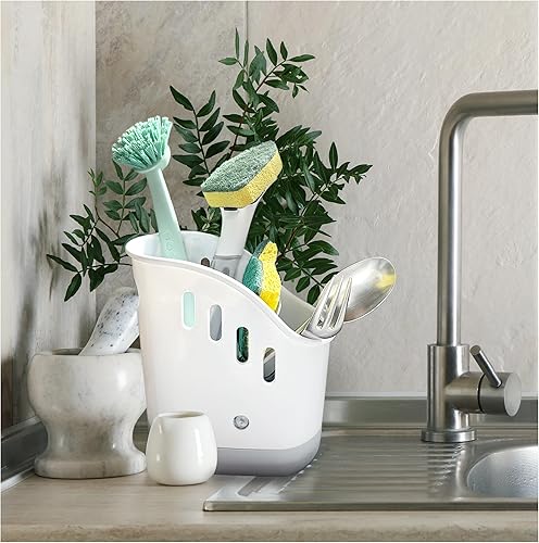 Miniatura 2 de Trenton Gifts Organizador de fregadero de cocina - Organizador de fregadero para organización de cocina: esponja y soporte para cepillos