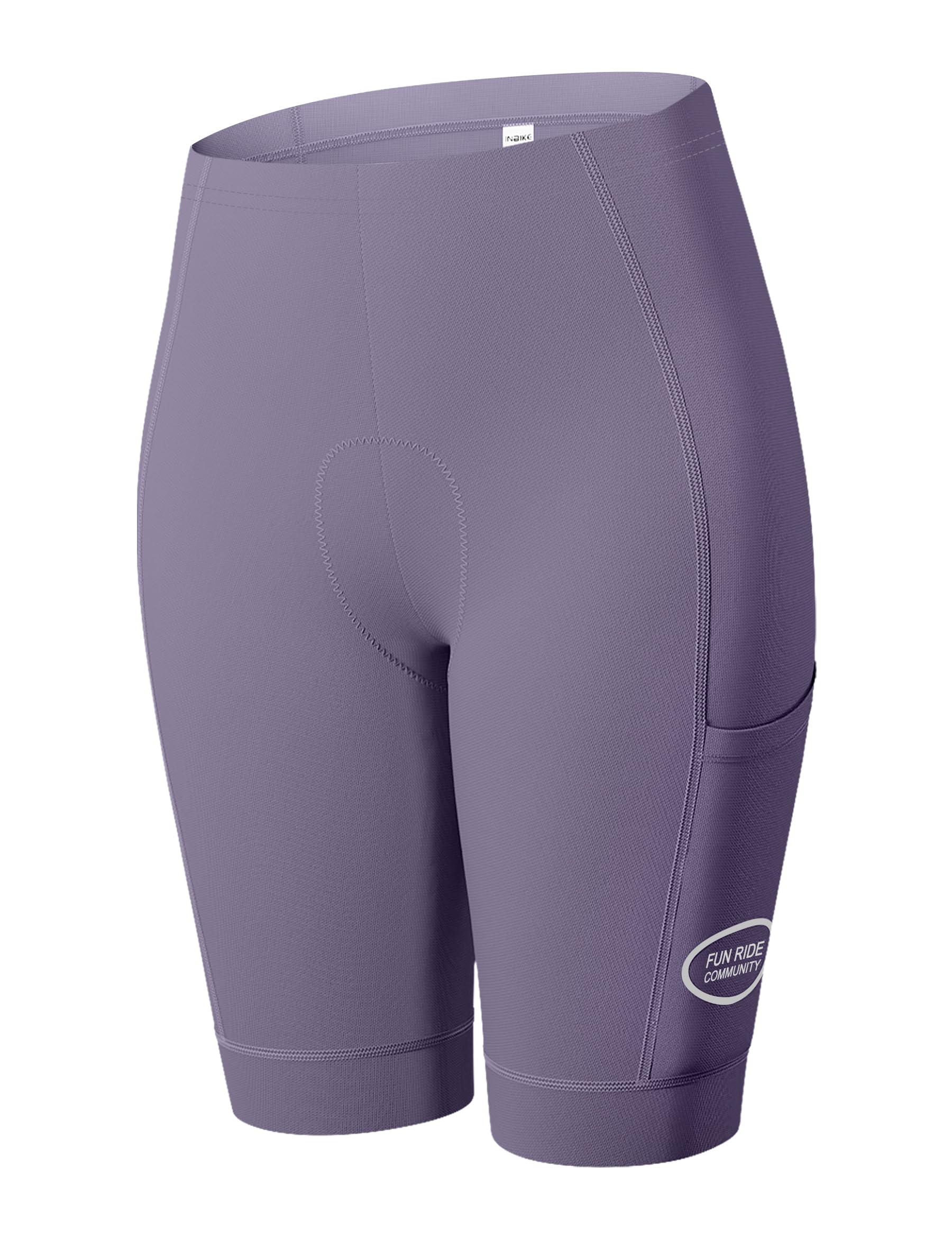 INBIKE Pantaloncini Ciclismo Donna Estiva con Tasca Imbottite 3D Pantaloncini Bici da Strada Pantaloncini MTB Asciugatura Rapida Traspirante